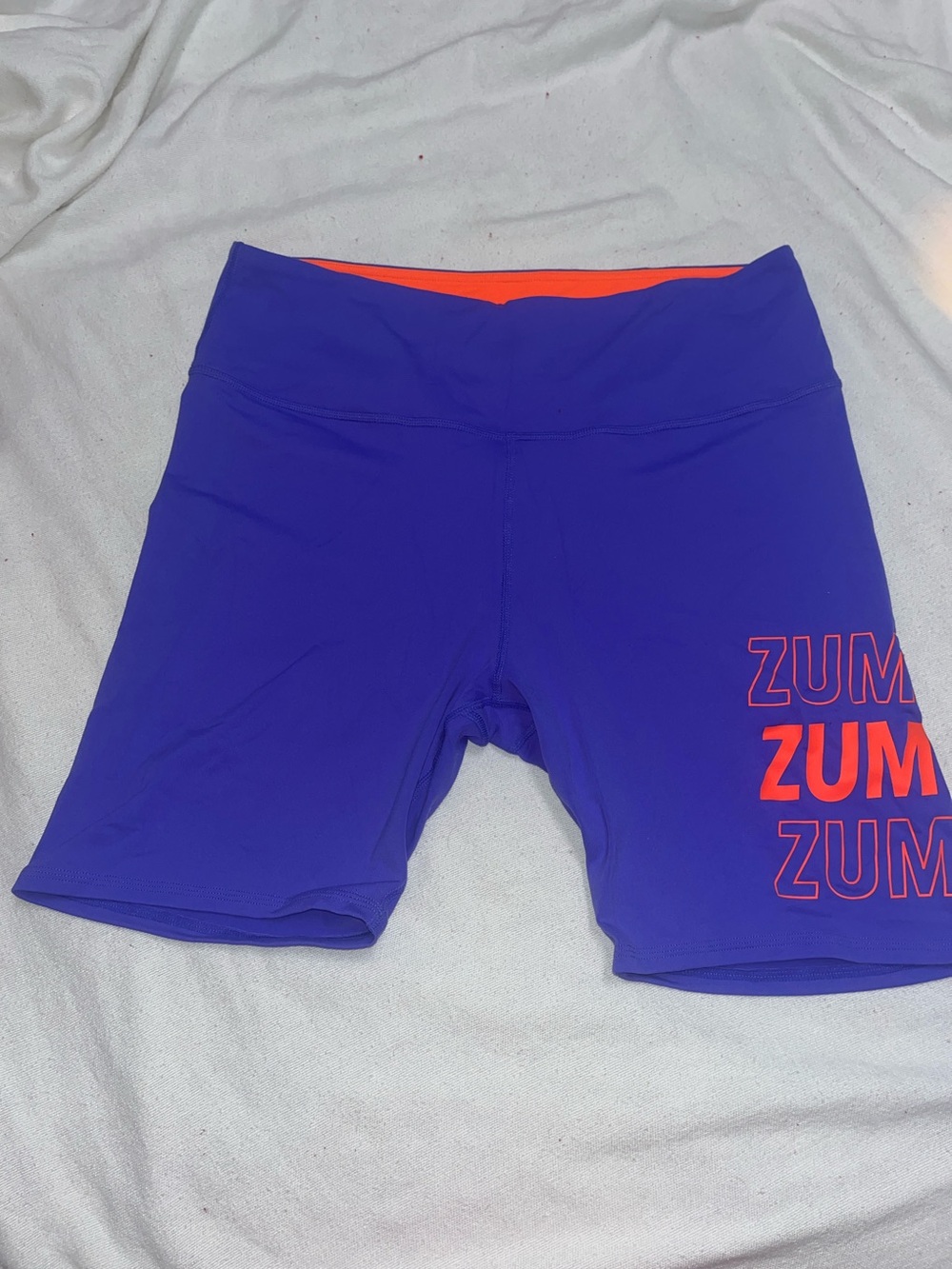 Zumba Fitness Purple and Orange Athletic Shorts
